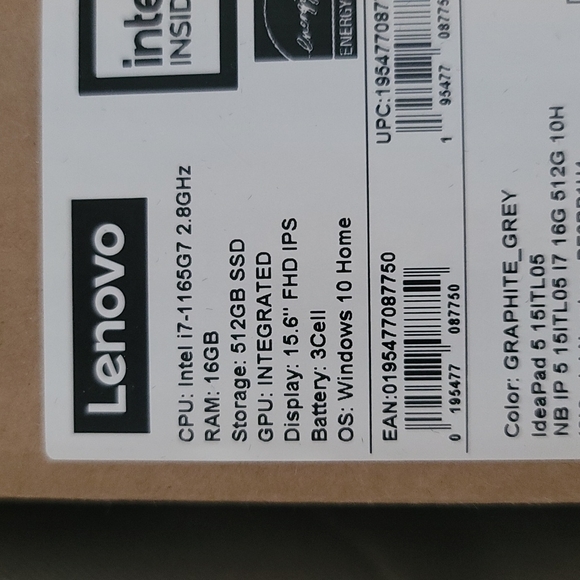Lenovo IdeaPad 5 [15.6"] (16GB Ram; 512gb SSD) - Picture 4 of 5